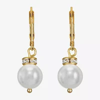 Monet Jewelry Simulated Pearl Ball Drop Earrings