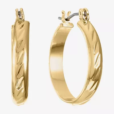 Monet® Gold-Tone Small Oval Hoop Earrings