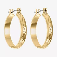 Monet® Gold-Tone Small Oval Hoop Earrings