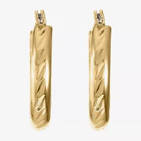 Monet® Gold-Tone Small Oval Hoop Earrings