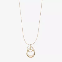 Liz Claiborne 34 Inch Snake Round Pendant Necklace