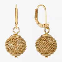 Monet® Gold-Tone Mesh Ball Drop Earrings