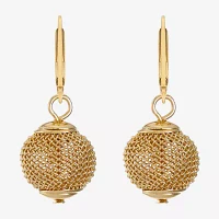 Monet® Gold-Tone Mesh Ball Drop Earrings