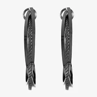 Liz Claiborne® Hypoallergenic Hematite Multi-Layer Hoop Earrings