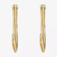 Monet Jewelry Gold Tone Twist Womens 40mm Hypoallergenic Hoop Earrings