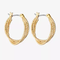 Monet Jewelry Gold Tone Twist Hoop Earrings