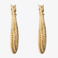 Monet Jewelry Gold Tone Twist Hoop Earrings
