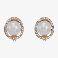 Monet Jewelry Simulated Pearl Clip On Earrings