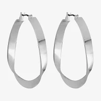 Liz Claiborne Ribbon Hoop Earrings