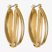 Liz Claiborne Textured Twisted Hoop Earrings