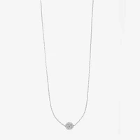 Monet® Silver-Tone Crystal Fireball Pendant Necklace