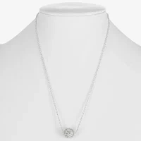 Monet® Silver-Tone Crystal Fireball Pendant Necklace