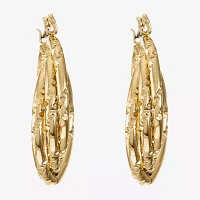 Liz Claiborne® Gold-Tone Small Twisted Hoop Earrings