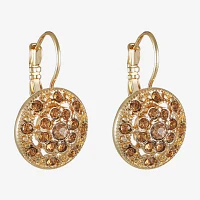 Monet® Gold-Tone Glass Cluster Drop Earrings