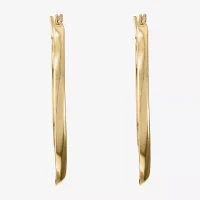 Monet® Gold-Tone Oval Edged Hoop Earrings