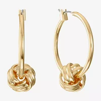 Monet® Gold-Tone Knot Hoop Earrings