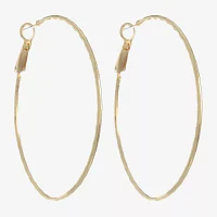 Monet Jewelry Gold Tone Thin Hoop Earrings