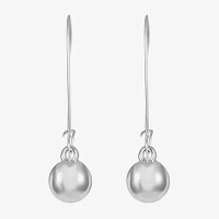 Liz Claiborne® Silver-Tone Bead Drop Earrings