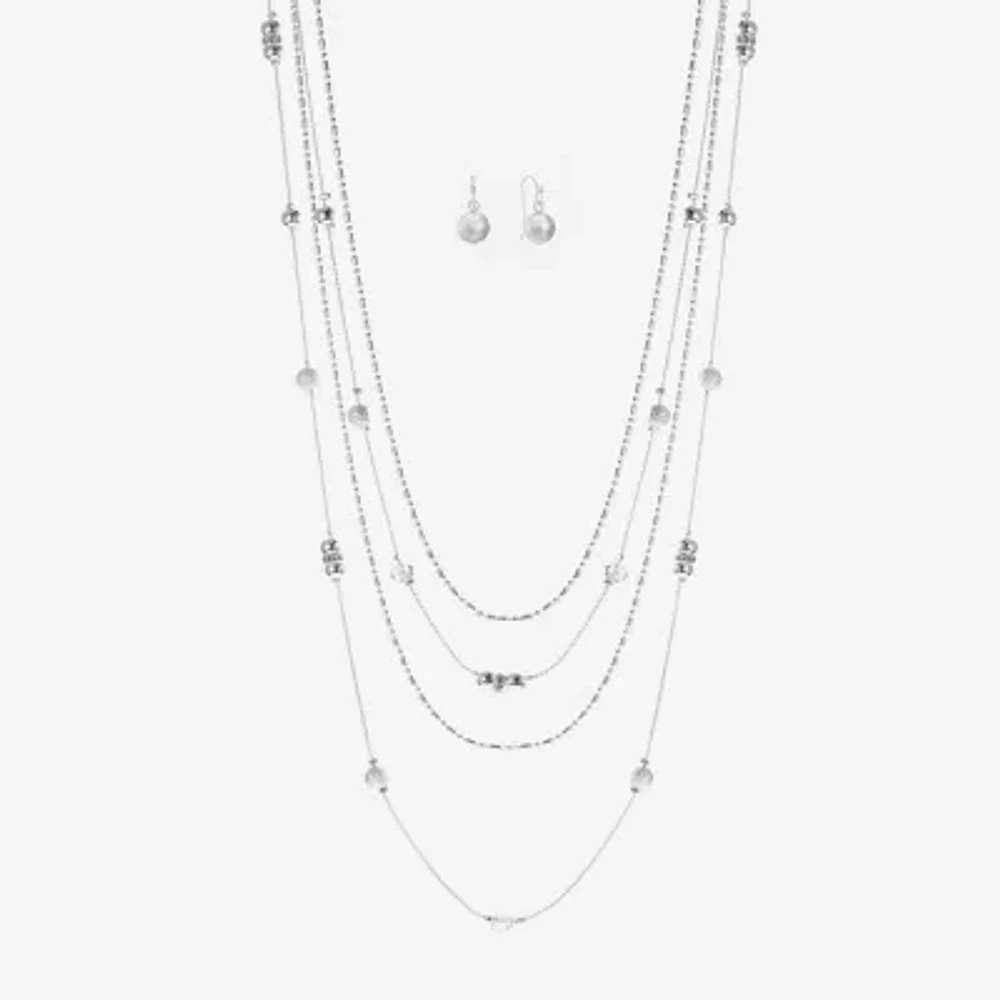 Liz Claiborne Multi-Strand Necklace And Drop Earring 2-pc. Jewelry Set