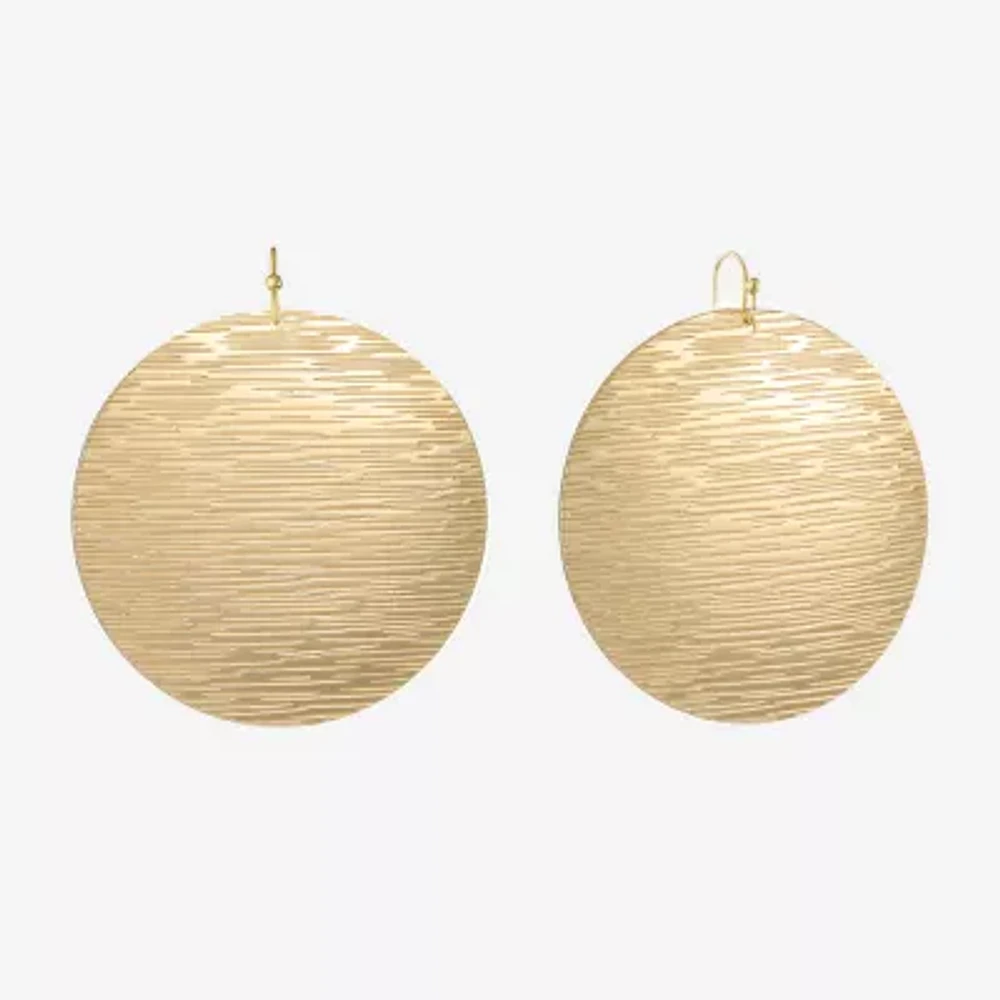 Liz Claiborne Gold Tone Round Drop Earrings