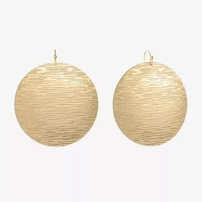 Liz Claiborne Gold Tone Round Drop Earrings