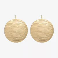 Liz Claiborne Gold Tone Round Drop Earrings