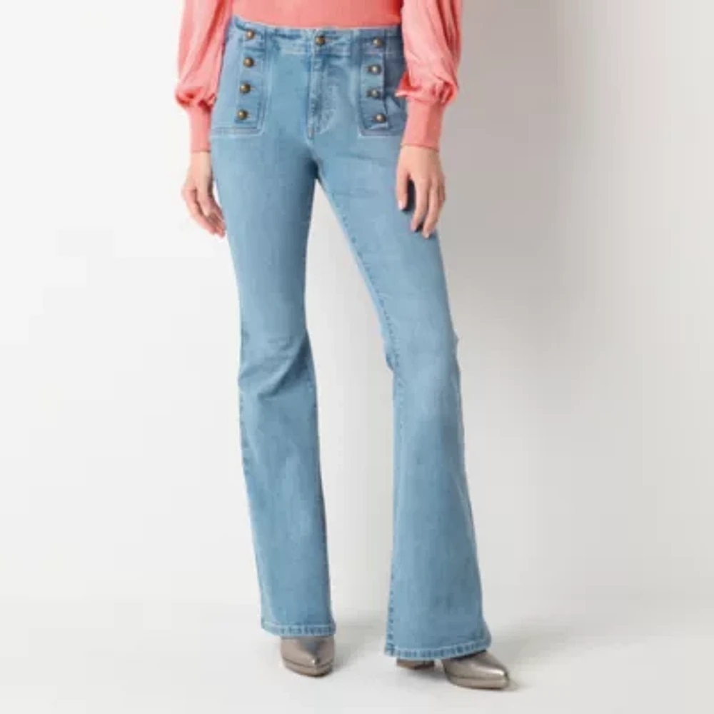 Ryegrass Womens High Rise Wide Leg Jean