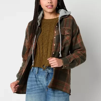 Arizona Juniors Womens Long Sleeve Flannel Shirt