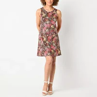 Perceptions Womens Floral Jacket Dress