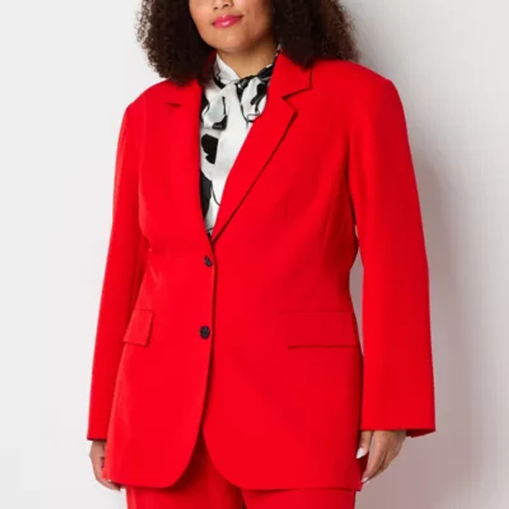 Worthington Womens Regular Fit Blazer-Plus