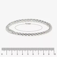 Sparkle Allure Womens Cubic Zirconia Pure Silver Over Brass Bangle Bracelet