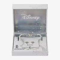 Disney Classics Cubic Zirconia 14k Rose Gold Over Brass Pure Silver Over Brass Bow Minnie Mouse 2-pc. Jewelry Set