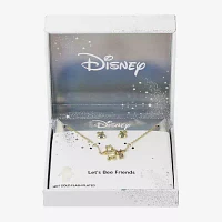 Disney Classics Honey Bee Womens Cubic Zirconia 14K Gold Over Brass Pure Silver Over Brass Piglet Winnie The Pooh 2-pc. Jewelry Set