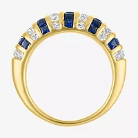 Womens Lab Created Gemstone 14K Gold Over Silver Cocktail Ring