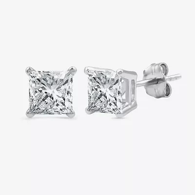 1 1/4 CT. T.W. Lab-Grown (G / Si1-Si2) Diamond Princess-cut Stud Earrings 10K or 14K Gold