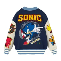 Little & Big Boys Fleece Sonic the Hedgehog Lightweight Varsity Jacket