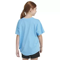 adidas Big Girls Crew Neck Short Sleeve Graphic T-Shirt