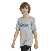 adidas Big Boys Crew Neck Short Sleeve Graphic T-Shirt