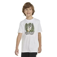 adidas Big Boys Crew Neck Short Sleeve Graphic T-Shirt