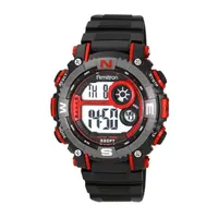 Armitron Pro Sport Mens Digital Black Strap Watch 40/8284red