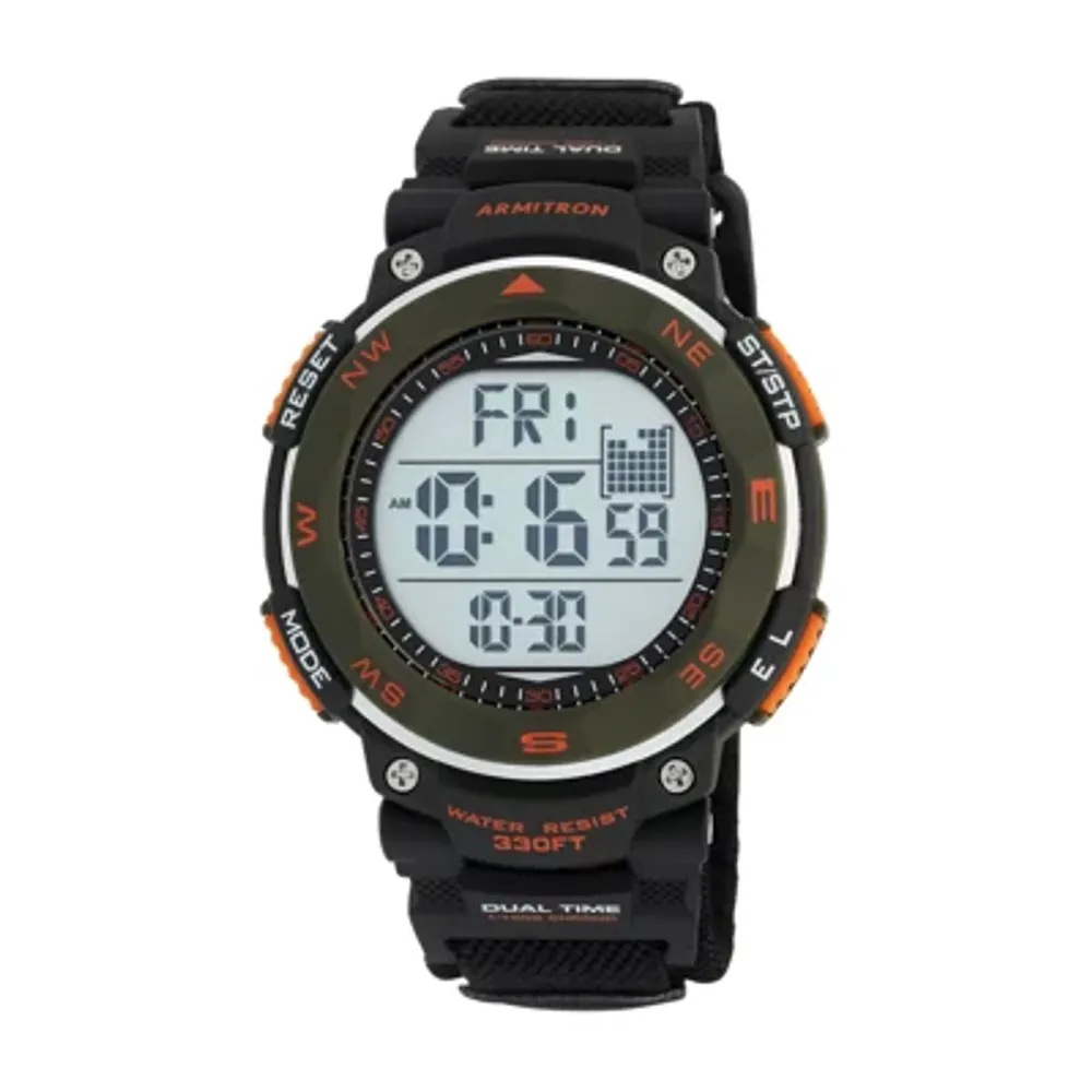 Armitron Mens Digital Black Strap Watch 40/8377dgn