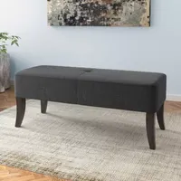 Antonio 46" Wide Linen Bench