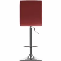 Bonded Leather and Chrome Adjustable Bar Stool-Set of 2