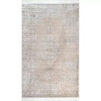 nuLoom Vintage Medallion Cantrell Fringe Area Rug