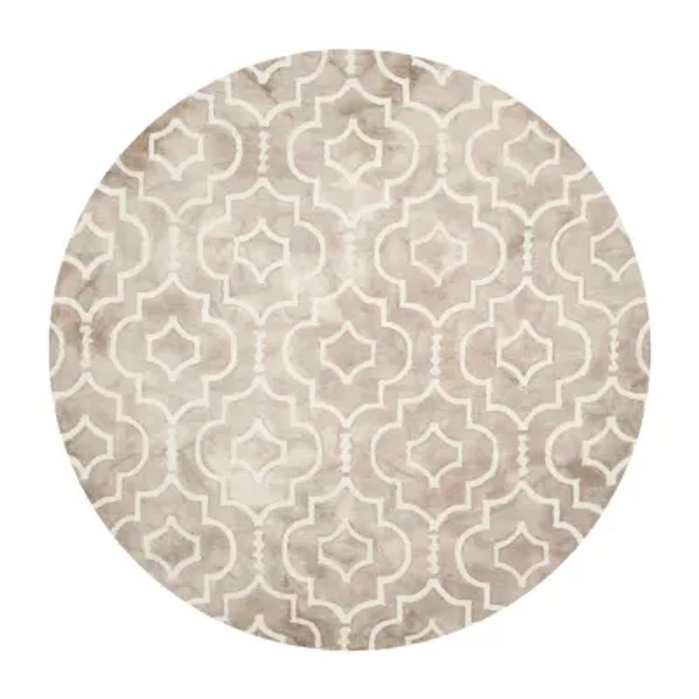 Safavieh Dip Dye Collection Devnet Geometric Round Area Rug