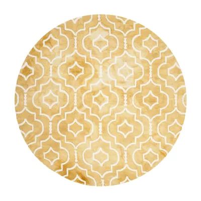 Safavieh Dip Dye Collection Devnet Geometric Round Area Rug