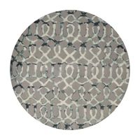 Safavieh Dip Dye Collection Diamond Geometric Round Area Rug