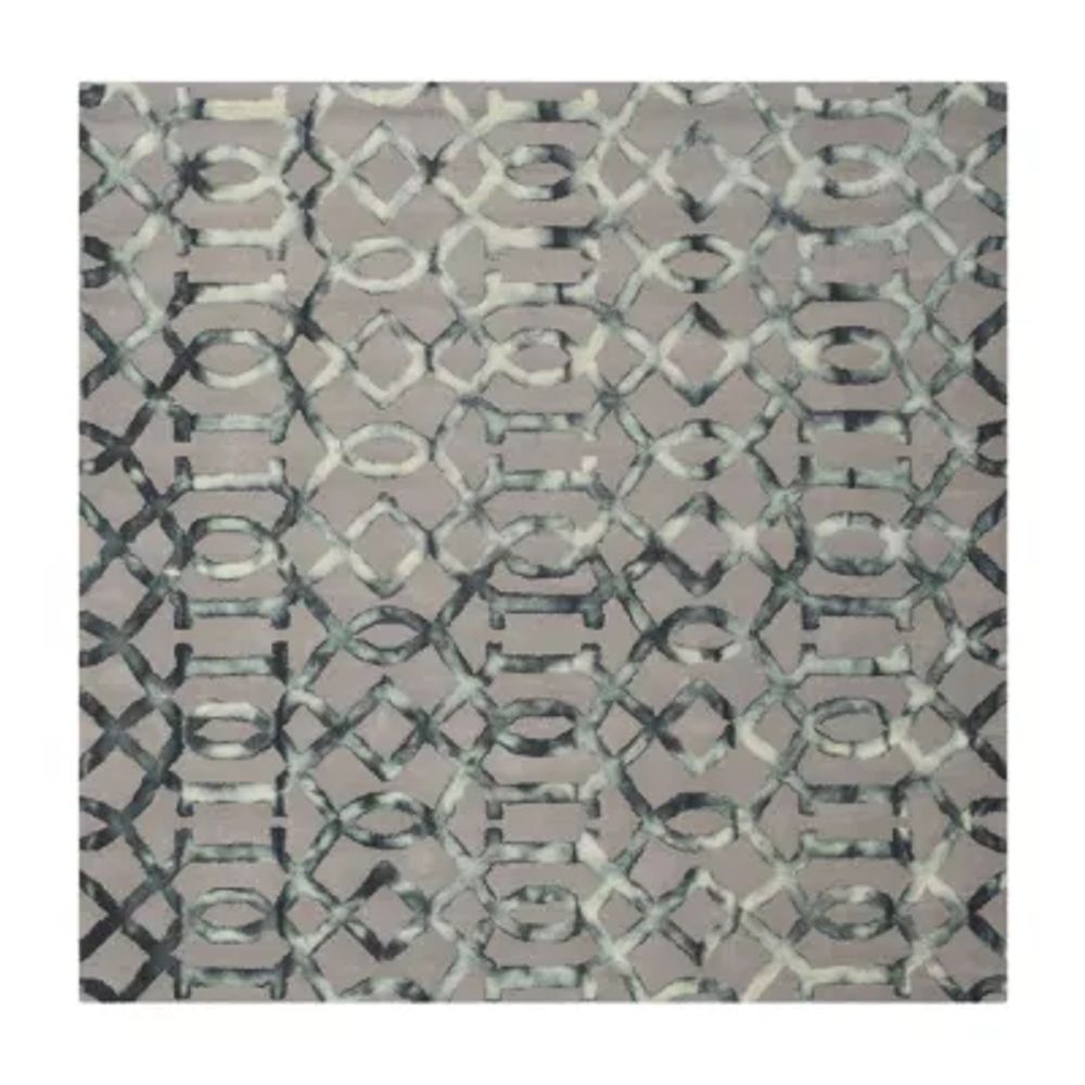 Safavieh Dip Dye Collection Diamond Geometric Square Area Rug