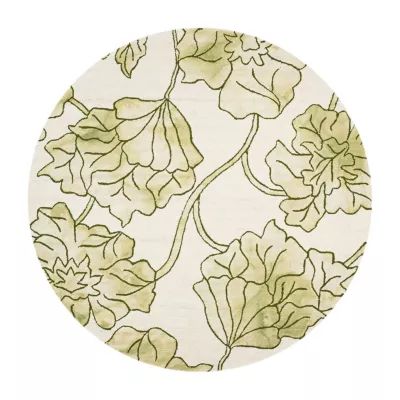 Safavieh Dip Dye Collection Erksine Floral Round Area Rug