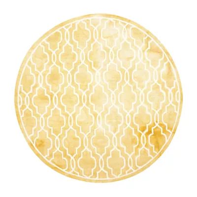 Safavieh Dip Dye Collection Jalen Geometric Round Area Rug